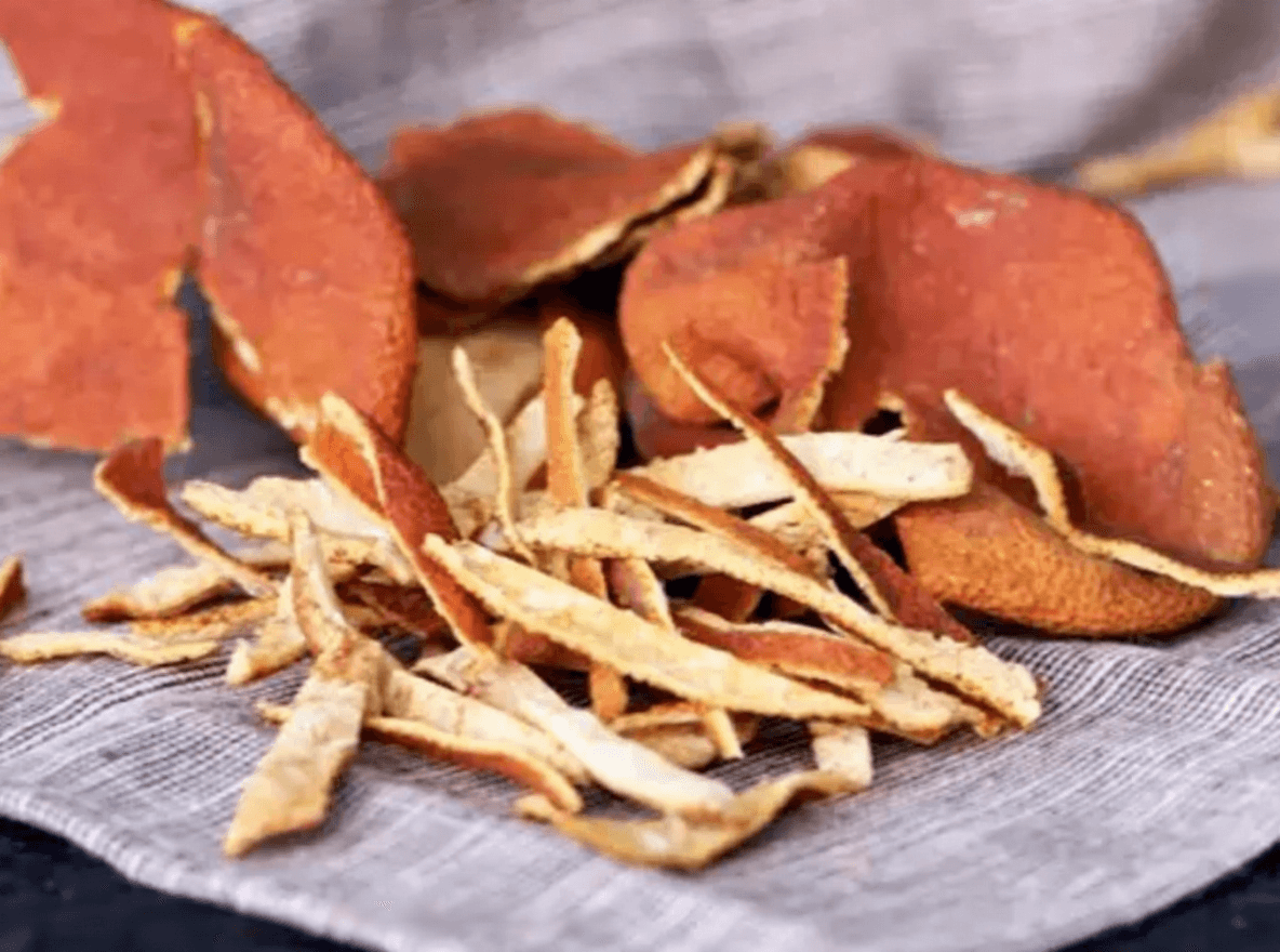 Dried citrus peel
