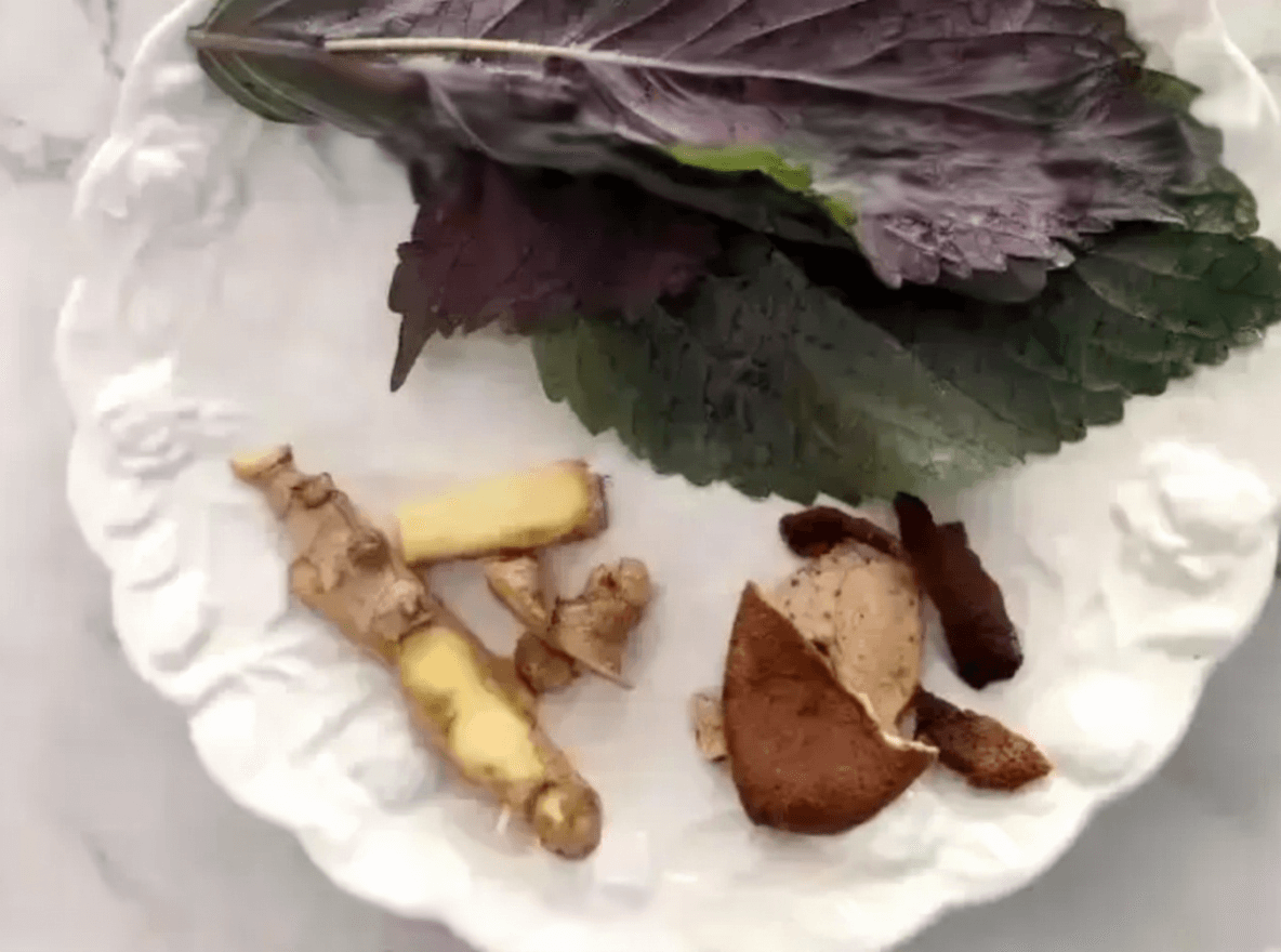 How to Brew Perilla, Chenpi, and Ginger Water for Health Support
